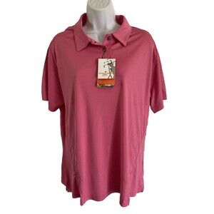 NEW Womens Pin High Golf Polo Size XXL Boss Pink Swing Dry Shirt UVA 45+ Preppy